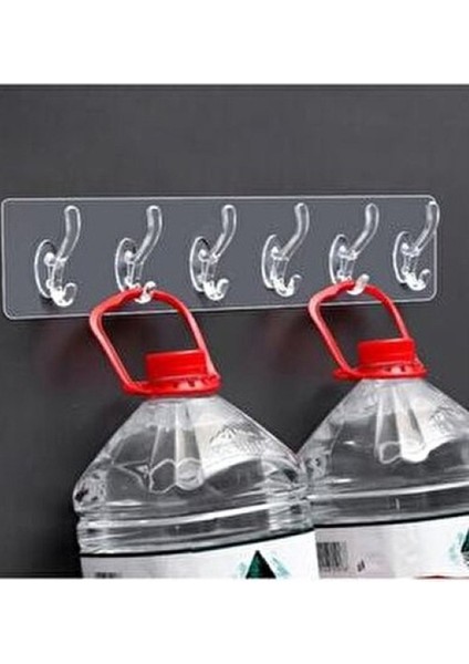 Yapışkanlı 5 Adet Kancalı Monte Gerektirmeyen Kancalı Askılık Duvar Askılığı fırsatları