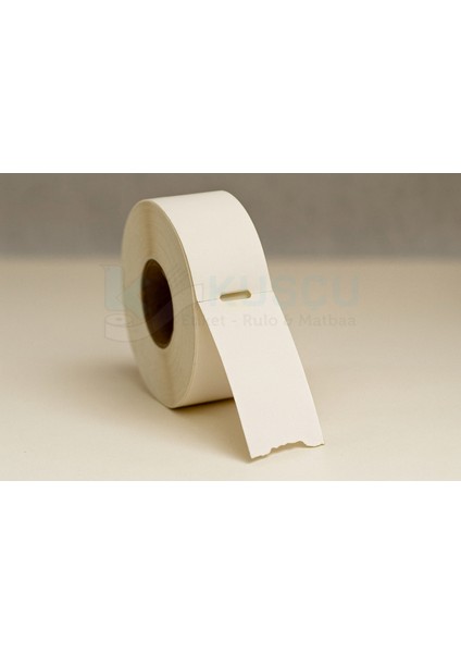 1 Adet 100MMX38MM 350'LIK Orta Delikli Lamine Karton Raf Etiketi / Kuşçu Etiket fiyatları