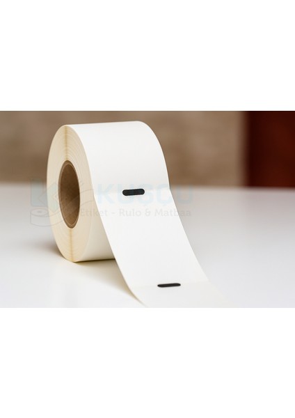 1 Adet 100MMX38MM 350'LIK Orta Delikli Lamine Karton Raf Etiketi / Kuşçu Etiket modelleri
