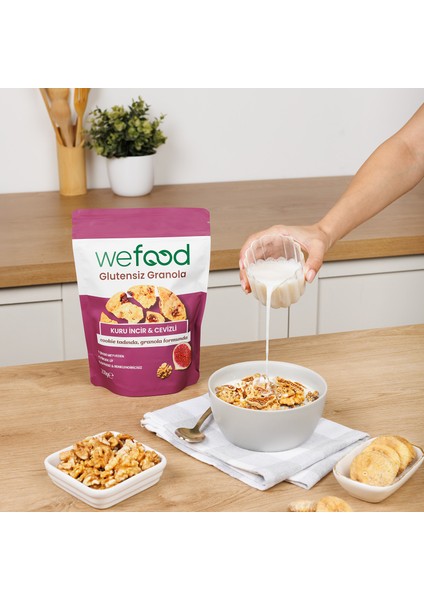 Glutensiz Granola Kuru İncir & Cevizli 250 gr 3'Lü