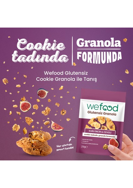 Glutensiz Granola Kuru İncir & Cevizli 250 gr 3'Lü