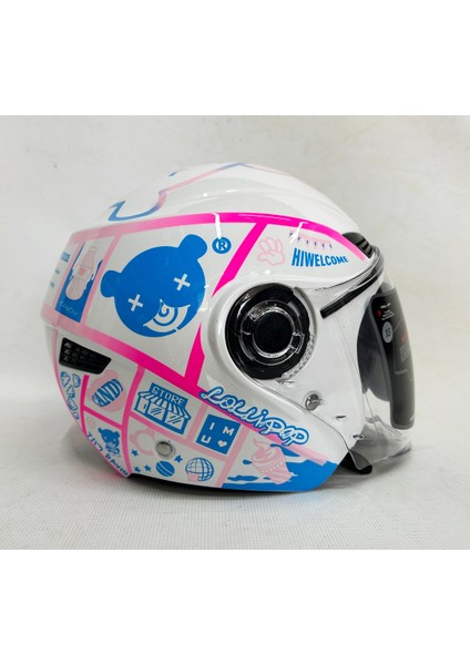 Yarım Kask OF-627 Şefaf Vizörlü fiyatları