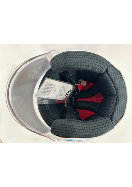 Yarım Kask OF-627 Şefaf Vizörlü