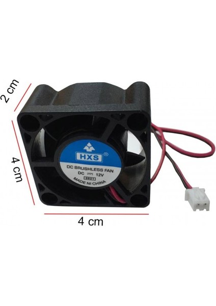 12V 4cm 2 Pinli Soğutucu Fan 4*4*2cm 12V 2 Pinli Fan indirimleri