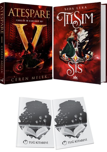 Tılsım ve Sis 1 Cadı Avı Ciltli ve Ateşpare 1 Canavar Mı Kahraman Mı? Ciltli Ceren Melek 2li Set + Hediyeli