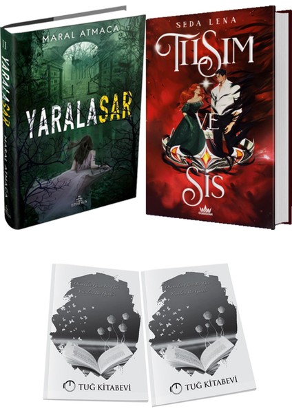 Tılsım ve Sis 1 Cadı Avı Ciltli ve Ephesus Yayınları Yaralasar 2 Ciltli Maral Atmaca 2li Set + Hediyeli