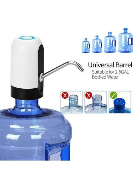 Otomatik Şarjlı Sebil Damacana Su Pompası USB Şarjlı modelleri