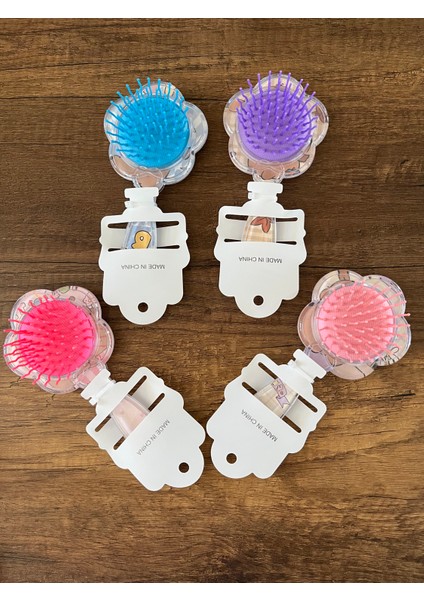 1 Adet Kız Çocuk Capybara Tarak Saç Fırçası Içi Yıldız Midye Simli Pullu Çiçek Şeklinde Kapibara fiyatları