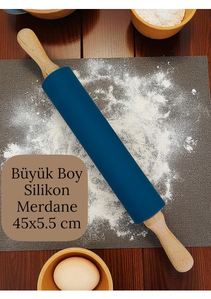 Bambu Saplı Silikon Gövdeli Merdane-Büyük Boy (45 x 5,5 x 25 Cm)