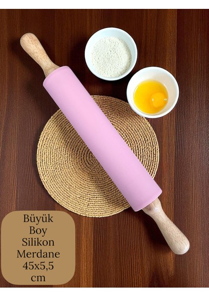 Bambu Saplı Silikon Gövdeli Merdane-Büyük Boy (45 x 5,5 x 25 Cm)