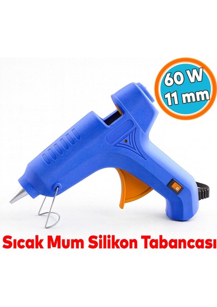 Sıcak Ince Mum Silikon Tabancası 11 mm 60W 190°C Hızlı Isınan Güçlü Yapıştırıcı Tabanca Ergonomik
