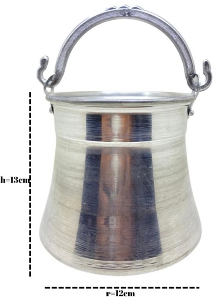 Şehzademutfak Şehzade Mutfak 1 Litre El Yapımı Alüminyum Yoğurt Satırı (Kapaklı Bakraç) fiyatları