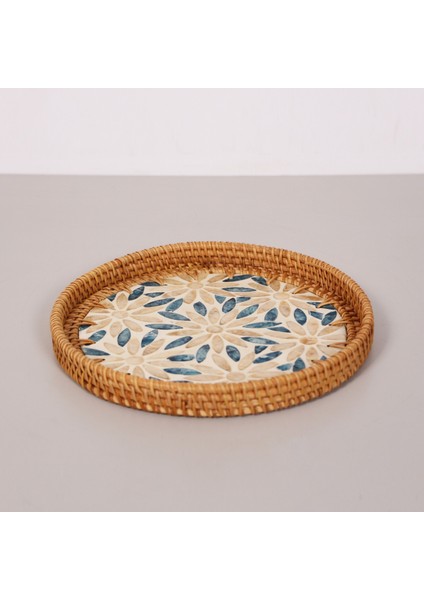 Mylamp Pearl 25X3 cm Sedefli Rattan Tepsi & Duvar Dekoru modelleri