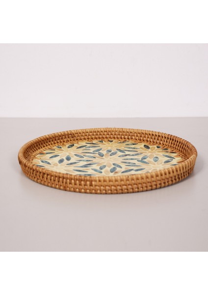 Mylamp Pearl 30X3 cm Sedefli Rattan Tepsi & Duvar Dekoru modelleri