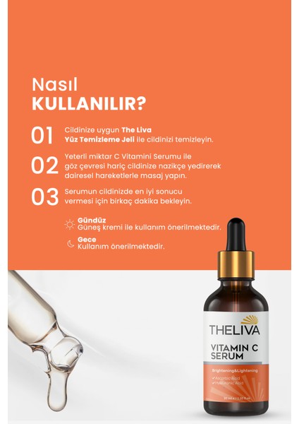 C Vitamini Serum Aydınlatıci Hyaluronik Asit Cilt,leke Yaşlanma ve Kırışıklı Karşıtı Yüz Serumu fırsatları