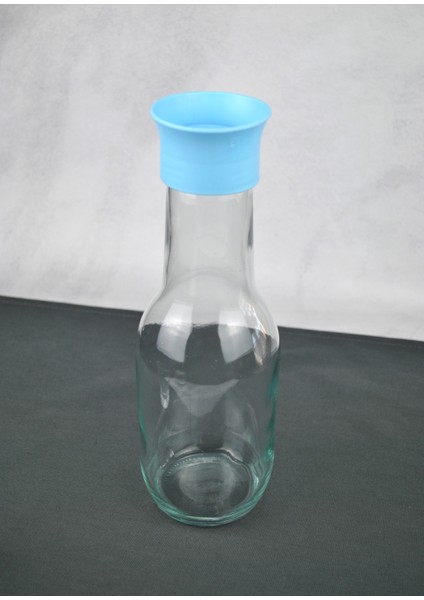 Cam Sürahi Seti Detoks Kapaklı 1 Litre Sürahi ve 2 Adet Paşabahçe Cam Bardak-Mavi modelleri