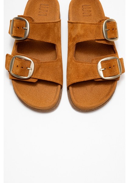 Ovesta Taba Süet Hakiki Deri Çift Bantlı Kadın Terlik fiyatları