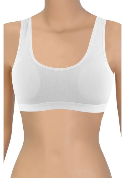 Kadın Sütyen Pedli Kalın Askılı Büstiyer (%96 Pamuk - %4 Elastan)