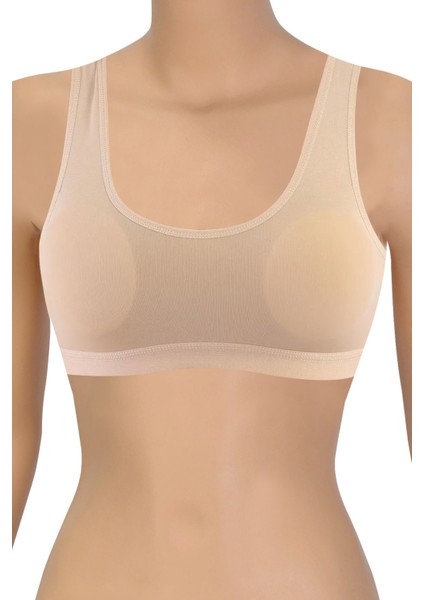 Kadın Sütyen Pedli Kalın Askılı Büstiyer (%96 Pamuk - %4 Elastan)