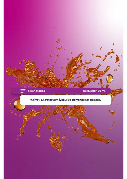Lugol Çözeltisi %2'lik 30 ml 2 Adet fırsatları