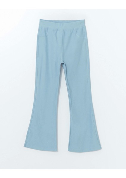 Lcw Kids Mavi Beli Lastikli Ispanyol Paça Kız Çocuk Tayt