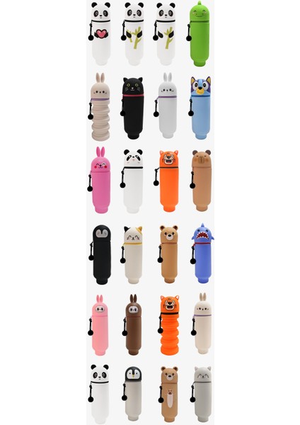 Karikatür Silikon Kalem Çantası Dikey Kırtasiye Kutusu (Yurt Dışından) fiyatları