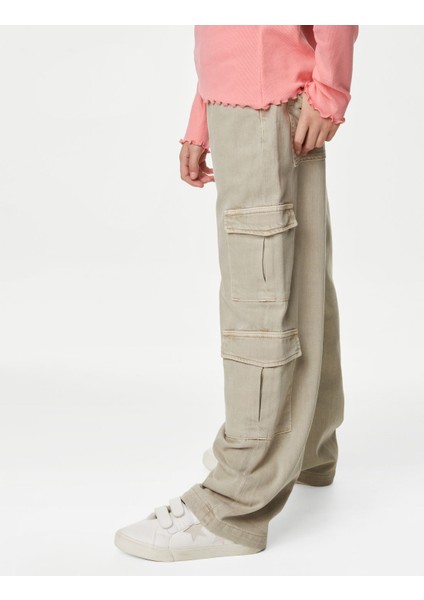 Straight Denim Kargo Jean (6-16 Yaş) fiyatları