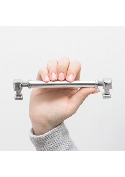 Krom Renk Talas Metal 224 mm 22.4 cm Düz Kulp Mobilya Mutfak Çekmece Dolap Kulpu Kulbu Kulpları fırsatları