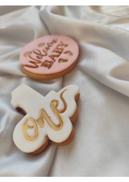 Kişiye Özel Tasarım Kurabiye Seti – Baby Shower & 1 Yaş Doğum Günü Temalı -20 Adet