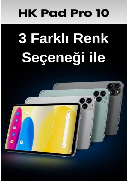 Hk Pad Pro 10 10.1" 5g Sim Kartlı 16G Ram 8000MAH Batarya Android Akıllı Tablet