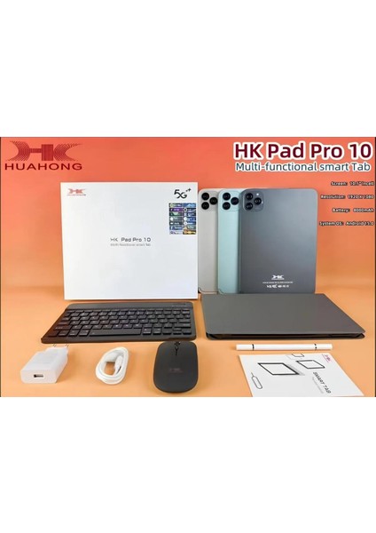 Hk Pad Pro 10 10.1" 5g Sim Kartlı 16G Ram 8000MAH Batarya Android Akıllı Tablet