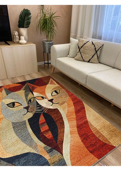 Mars Halı Ikiz Kedi Desenli Salon Halısı MARS265 fiyatları