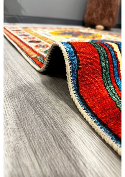 Bej Modern Dalga Desen Temalı Otantik Şönil Dokuma Yıkanabilir Leke Tutmaz Salon Halısı MARSE75 fiyatları