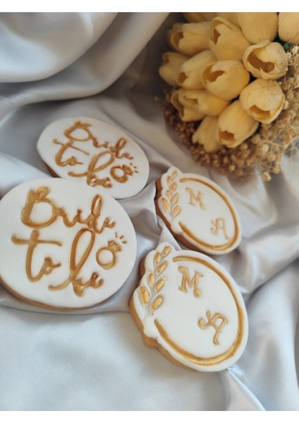 Kişiye Özel Bride To Be Isimli Söz, Nişan ,dügün Hediyelik Kurabiye -20 Adet
