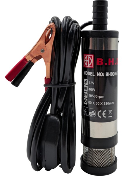 B.h.d. BHD00697 12V Kendinden Emişli Taşınabilir Yakıt/sıvı Yağ Aktarma Mazot Pompası
