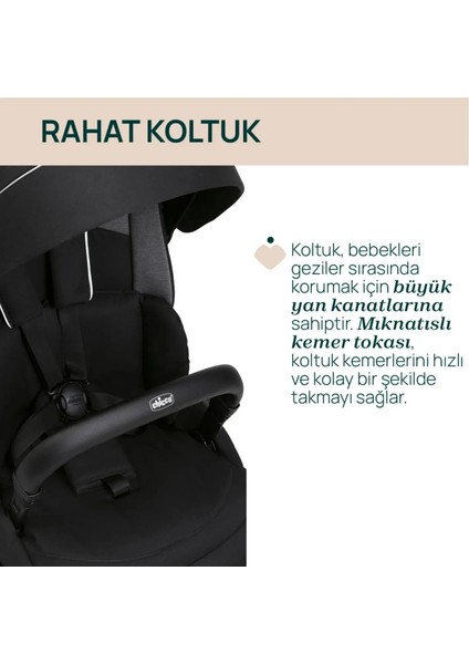 ONE4EVER Lounge Çift Yönlü Kolay Katlanabilen Travel Sistem-Seyahat Sistem Bebek Arabası Black Beauty fırsatları