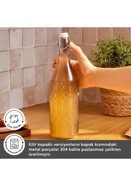 Storica Kilit Kapaklı Yağ Şişesi 1000 ml modelleri
