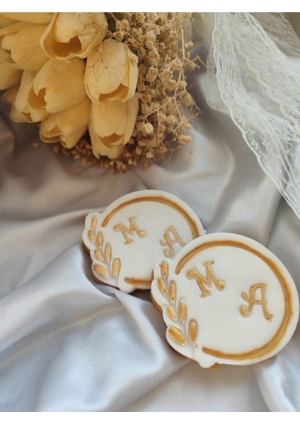 Kişiye Özel Tasarım Nişan/söz/düğün Temalı Kurabiye – 20 Adet