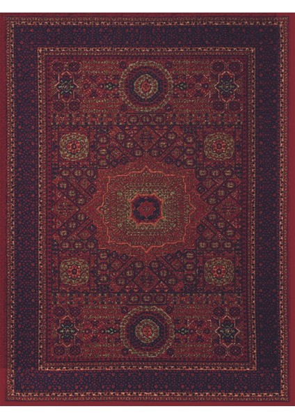 Mars Halı Klasik Bordo Geleneksel Salon Halısı MARS2257