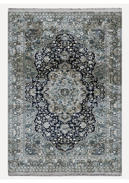 Mars 2050 Haki Tonlarında Etnik Eskitme Pamuk Dokuma Taban Halı