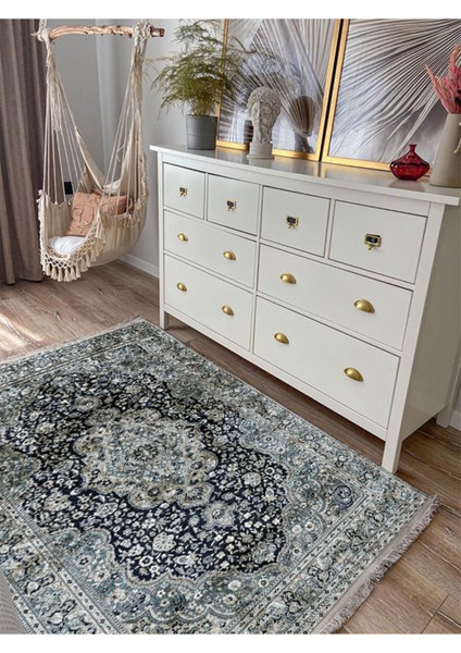 Mars 2050 Haki Tonlarında Etnik Eskitme Pamuk Dokuma Taban Halı fiyatları