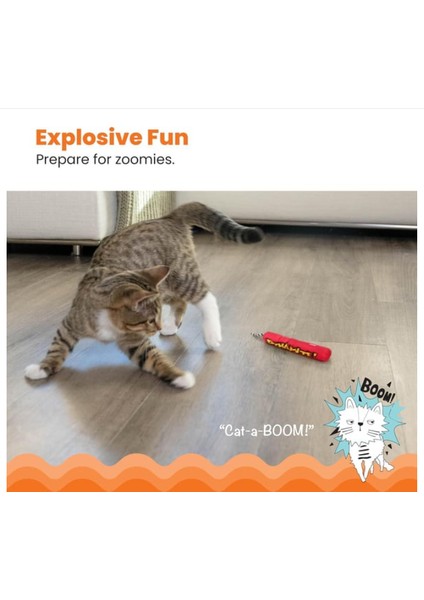 Dinamit Şeklinde Catnipli Kedi Oyuncağı