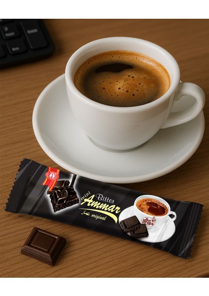 Bitter Çikolata (50 ADET X 7 GR=350GR) Gerçek Bitter Lezzeti, Kahve Yanı, İkramlık, modelleri