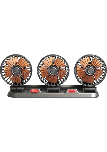 3 Kafa Araba Fanı Taşınabilir Hava Soğutma Fanı Sessiz (Yurt Dışından)