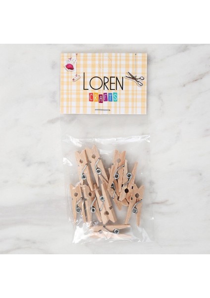 Loren 10 Lu Natural Mini Ahşap Mandal fiyatları