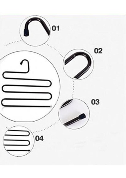 5 Katlı Metal Pantolon Bluz Elbise Eşarp Askısı modelleri