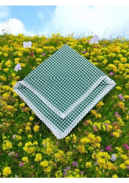 Kare Desenli Fistolu Masa Örtüsü Piknik Örtüsü Sofra Bezi