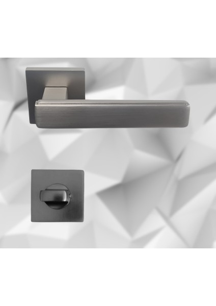 Lusso INOX Kare Rozetli Kapı Kolu Lüks WC Kapı Kolu modelleri