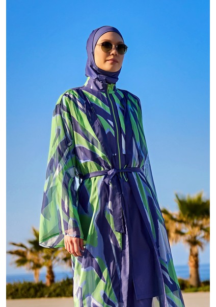 Tam Boy Tesettür Plaj Kimonosu | Hafif, Dökümlü ve Örtücü Tasarım P2504 fiyatları