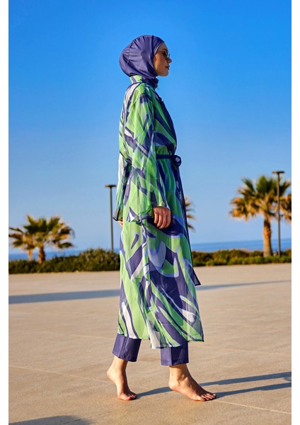 Tam Boy Tesettür Plaj Kimonosu | Hafif, Dökümlü ve Örtücü Tasarım P2504 fırsatları